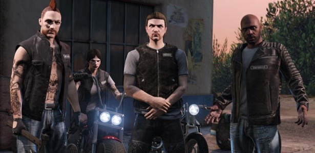 Expansão "Bikers" de "GTA Online" permitirá ao jogador ser um desses motoqueiros mal-encarados da foto - Divulgação