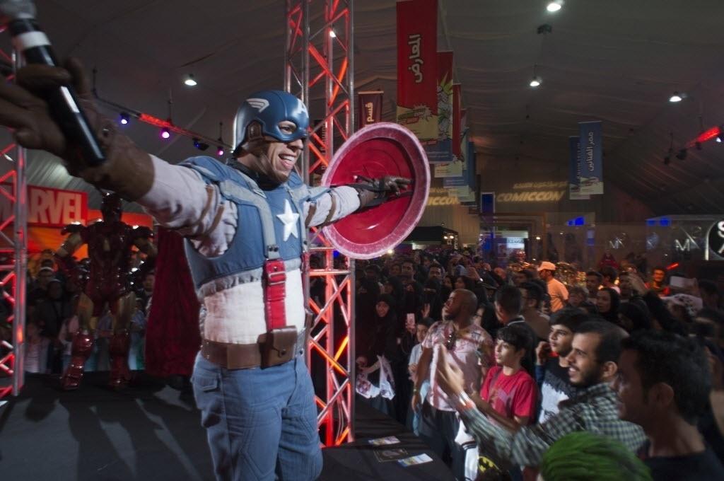 Fayez Nureldine/AFP Photo - Capitão América também deu as caras no evento