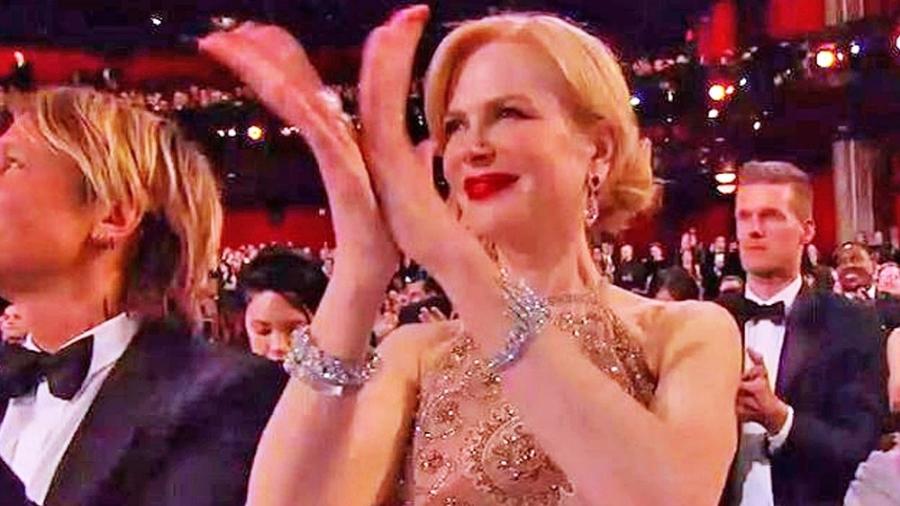Nicole Kidman faz "aplauso de foca" no Oscar 2017 - Reprodução