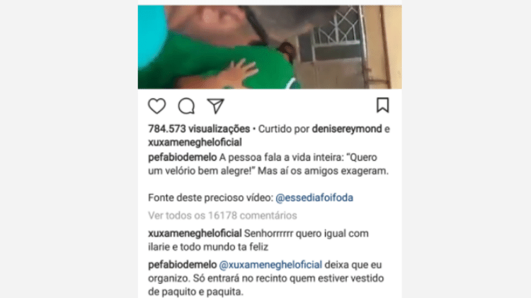 Xuxa e Padre Fábio de Melo conversam no Instagram - Reprodução/Instagram - Reprodução/Instagram