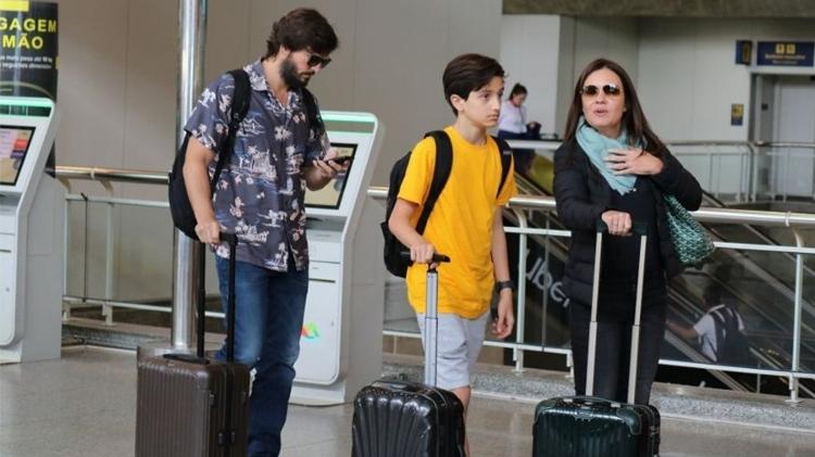 Vladimir Brichta, Adriana Esteves e o filho Vicente - Fábio Morendo/Ag.News - Fábio Morendo/Ag.News