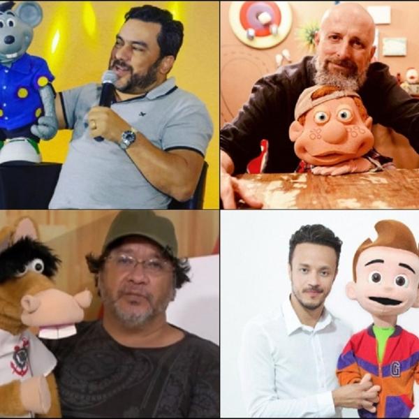 Eduardo Mascarenhas e Xaropinho, Fernando Gomes e Júlio, Renato Spinelli com um dos cavalinhos do 'Fantástico' e Anderson Clayton e Guinho