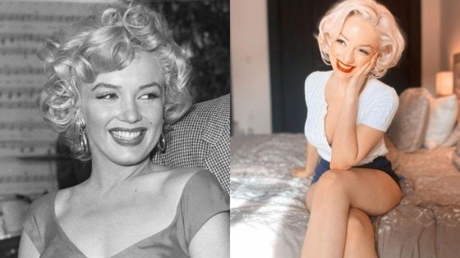 Jasmine Chiswell grava vídeos no TikTok vestida como Marilyn Monroe - Reprodução/Instagram