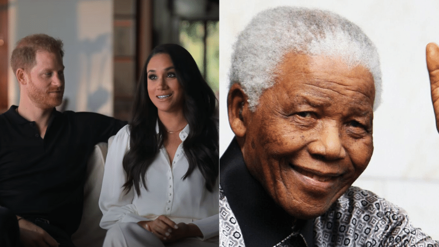 Neta de Nelson Mandela criticou novo documentário de Harry e Meghan na Netflix - Reprodução/Netflix e Getty Images