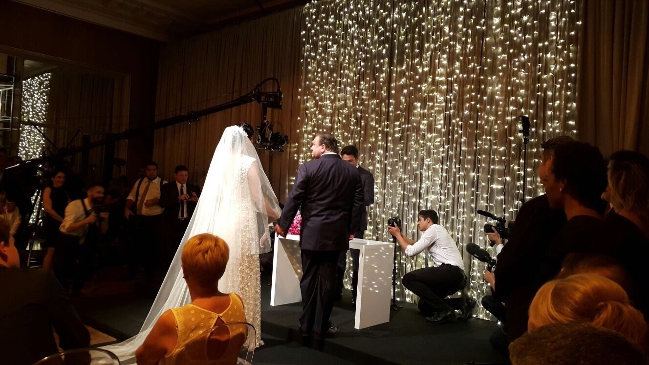 23.out.2015- Erick Jacquin se casa com Rosângela Menezes em uma cerimônia luxuosa no Villa Jockey, em São Paulo - Divulgação