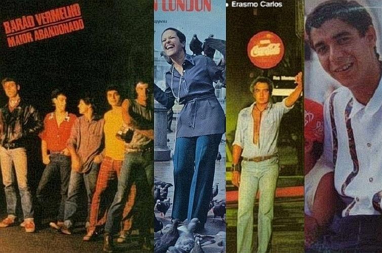 Antes e depois das capas de discos nacionais - Reprodução/Montagem