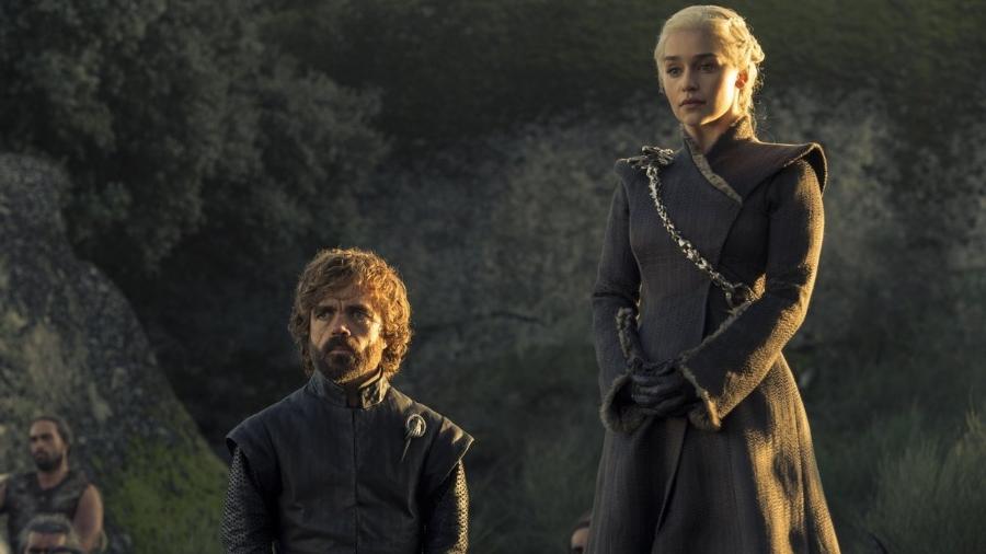 Tyrion Lannister e Daenerys Targaryen em cena do quinto episódio da 7ª temporada de "Game of Thrones" - Divulgação