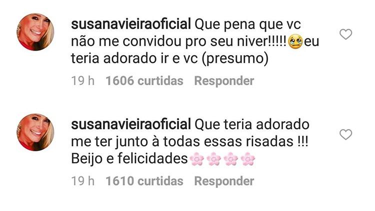 Susana Vieira ficou triste por não ter sido convidada para o festão de Tatá Werneck - Reprodução/Instagram - Reprodução/Instagram
