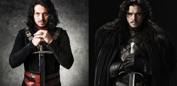 Afonso (Rômulo Estrela), de "Deus Salve o Rei'; Jon Snow (Kit Harrington), de "Game of Thrones" - Fotos de divulgação - Fotos de divulgação