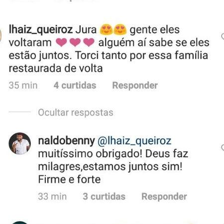 Naldo confirma que reatou com Moranguinho: "Estamos juntos" - Reprodução/Instagram - Reprodução/Instagram