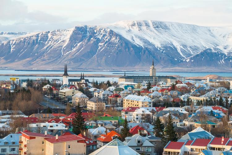 Cidade de Reykjavik, na Islândia