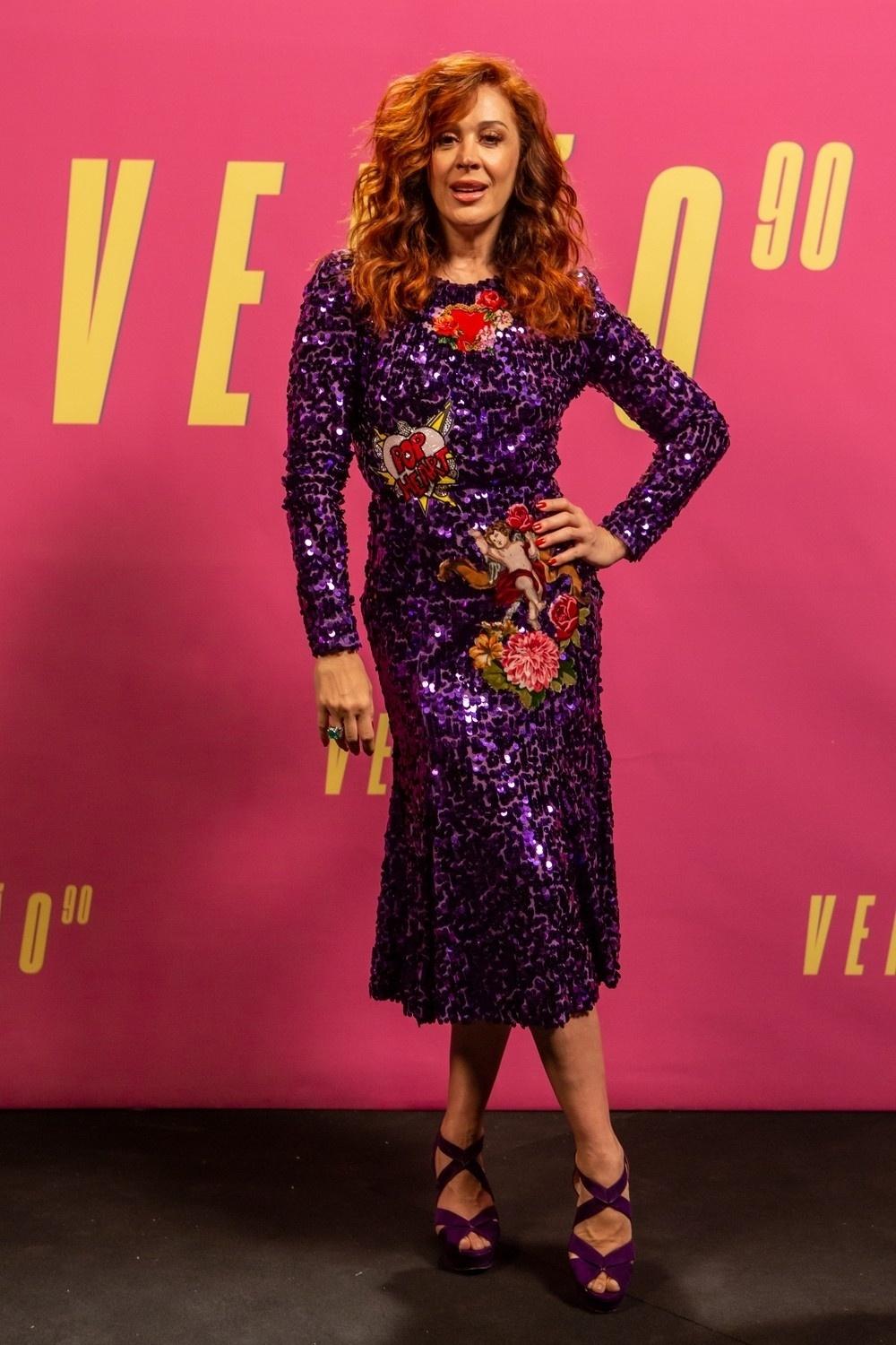 Claudia Raia brilhou com vestido de paetês de Dolce Gabbana - Isabella Pinheiro/Globo