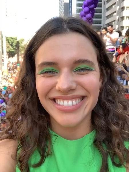 A atriz Bruna Linzmeyer discursou na Parada  - Rperodução/Instagram