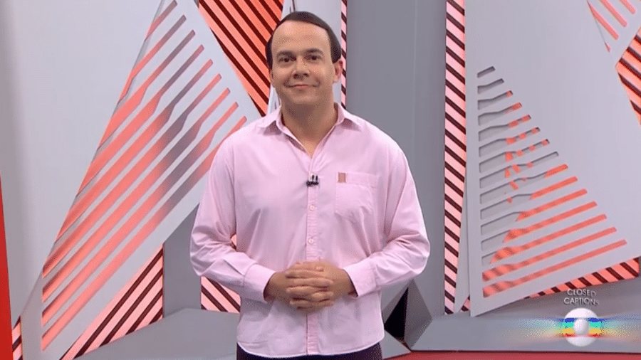 Tiago Medeiros, apresentador do "Globo Esporte PE", se vestiu de Gil do Vigor - Reprodução / TV Globo