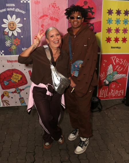 Lollapalooza 2024: Astrid Fontenelle e o filho Gabriel