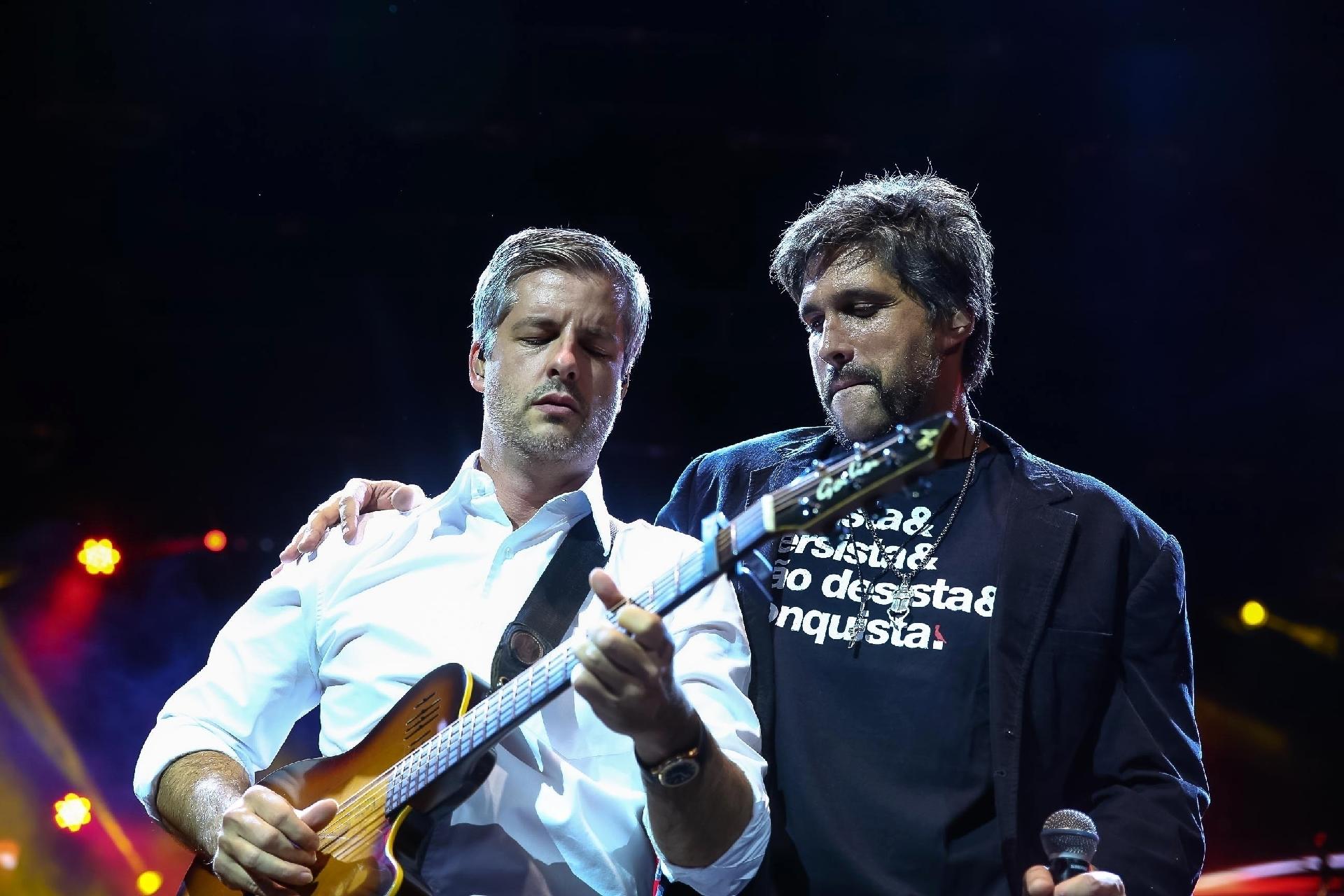 Victor se apresenta com Léo no Espaço das Américas, em São Paulo   - Rapais Castello/AgNews