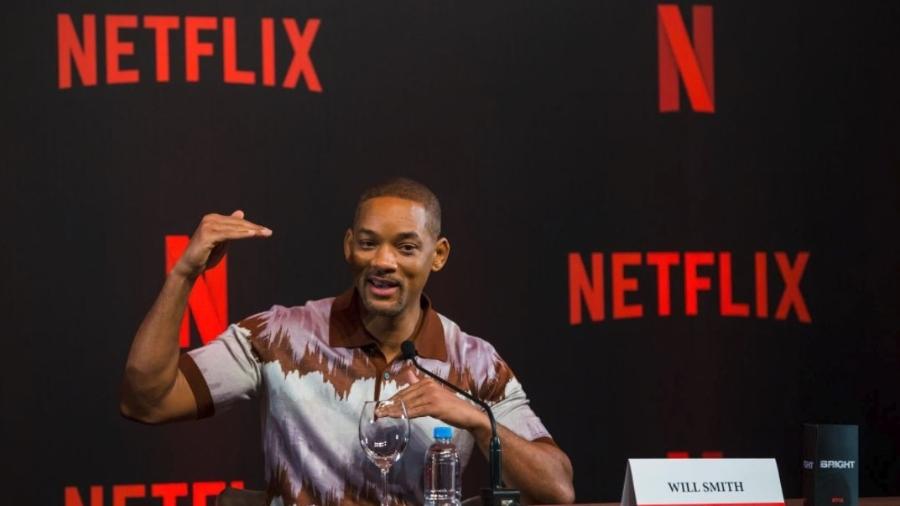 O astro Will Smith participa de uma entrevista coletiva em São Paulo para divulgar a nova série da Netflix - Divulgação