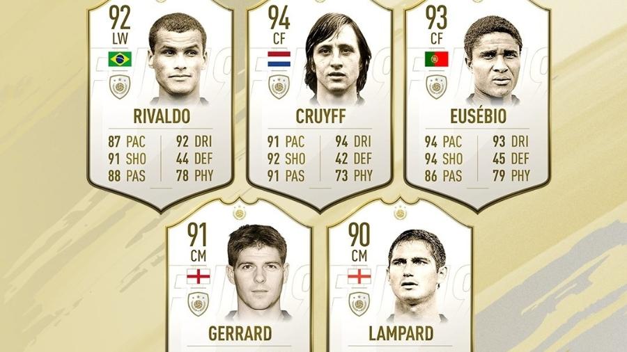 Rivaldo e Gerrard estão entre os Ícones, uma das novidades mais recentes na história do FIFA Ultimate Team - Divulgação