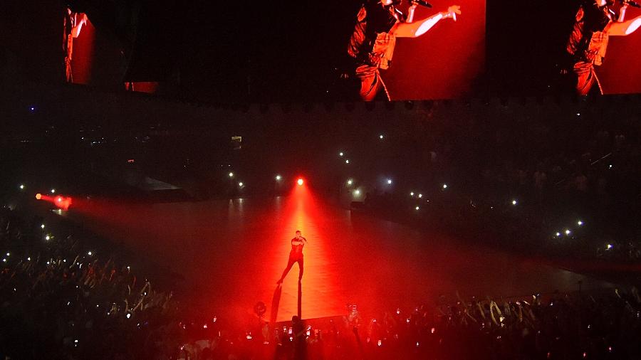 Drake durante show no Madison Square Garden, em Nova York - Jamie McCarthy/Getty Images