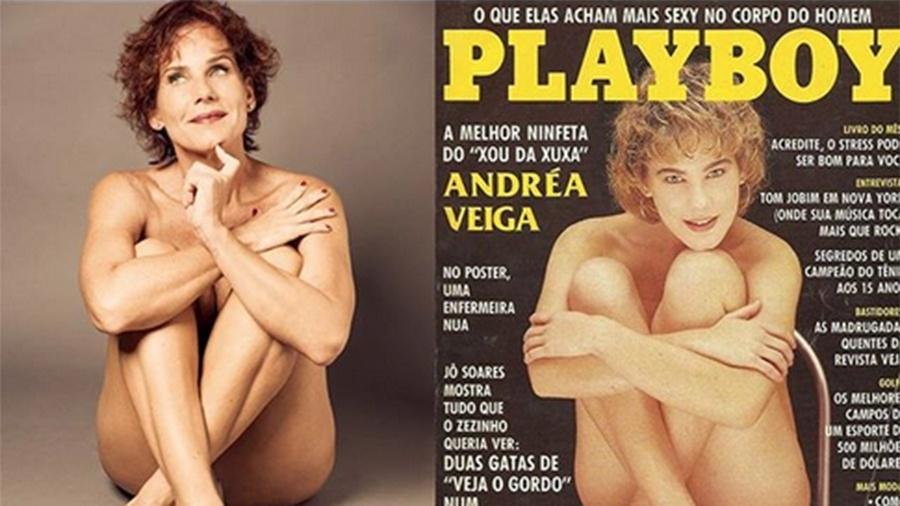 Andréa Veiga imita pose de capa da "Playboy" de 1988 - Reprodução/Instagram