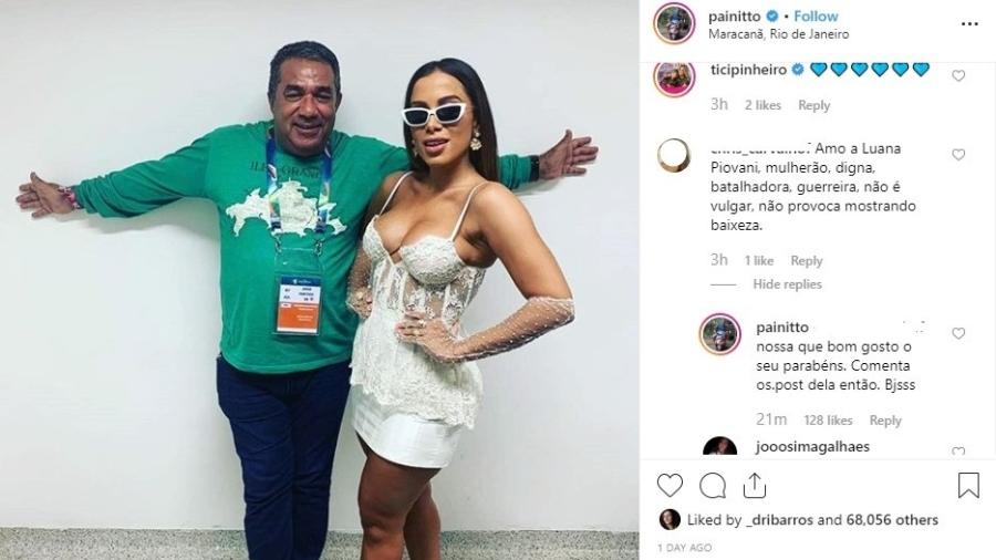 Mauro Machado, o Painitto, com Anitta no Maracanã - Reprodução / Instagram