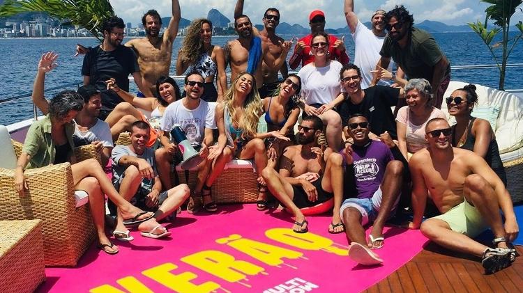 Lexa com equipe do seu programa no Multishow - Reprodução/ Instagram - Reprodução/ Instagram