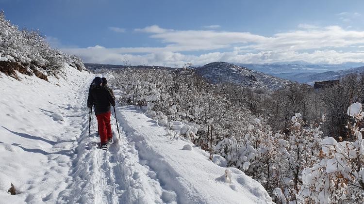 Caminhada na neve em Park City - Marcel Vicenti/UOL
