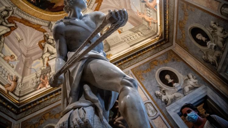 19/05/2020 - Galeria Borghese de Roma é aberta ao público após relaxamento do lockdown contra o coronavírus - TIZIANA FABI / AFP - TIZIANA FABI / AFP