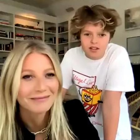 Gwyneth Paltrow e o filho Moses, de 14 anos - Reprodução/YouTube