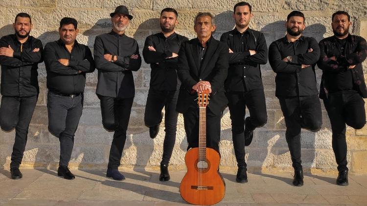 A banda Gipsy Kings na formação que se apresenta no Brasil