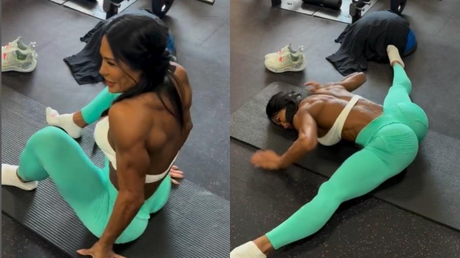 Musa fitness Gracyanne Barbosa mostra flexibilidade - Reprodução/Instagram