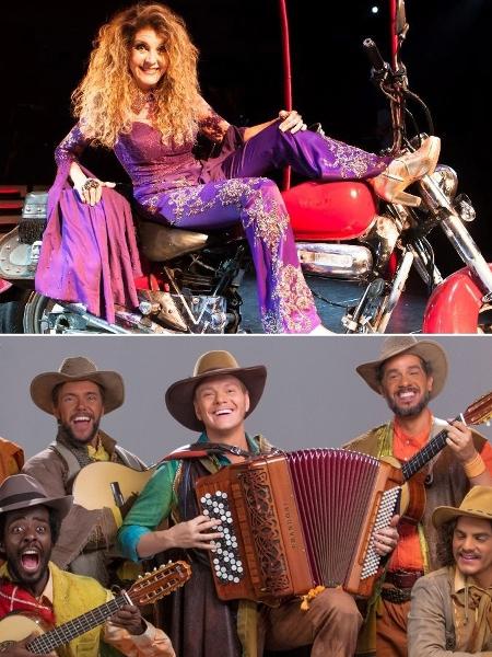 Wanderléa revive a jovem guarda em "60! Década de Arromba" e Michel Teló conta a saga da música do campo em "Bem Sertanejo" - Montagem/UOL - Montagem/UOL