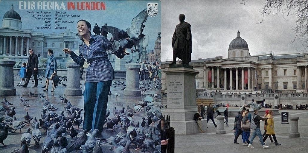 Antes e depoisAntes e depois das capas de discos nacionais - Reprodução/Google Street View