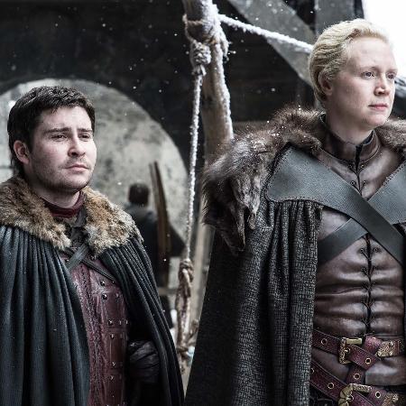 Podrick Payne e Brienne of Tarth em foto da sétima temporada de "Game of Thrones" - HELEN SLOAN/HBO