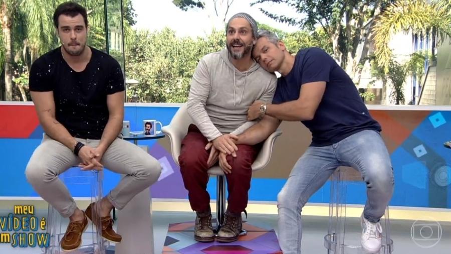Alexandre Nero com Joaquim Lopes e Otaviano Costa no "Vídeo Show" - Reprodução/TV Globo