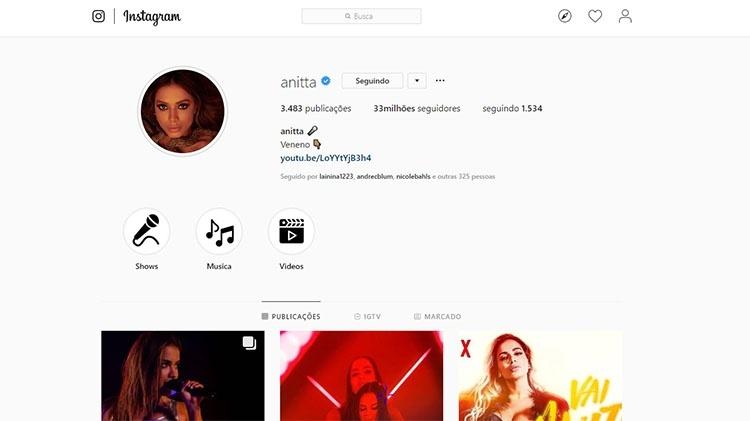 Anitta atinge marca de 33 milhões de seguidores no Instagram - Reprodução/Instagram - Reprodução/Instagram
