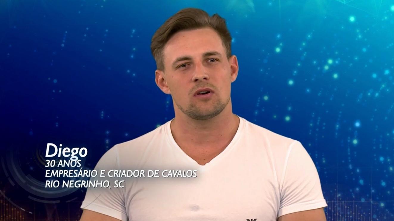 Diego é o quarto participante anunciado do "BBB19" - Reprodução/TvGlobo