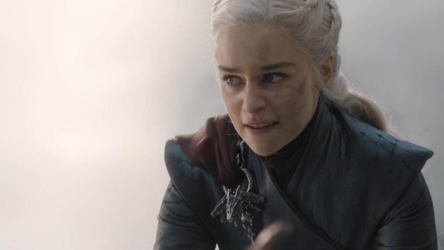 Daenerys (Emilia Clarke) em cena do quinto episódio da oitava temporada de "Game of Thrones" - Divulgação