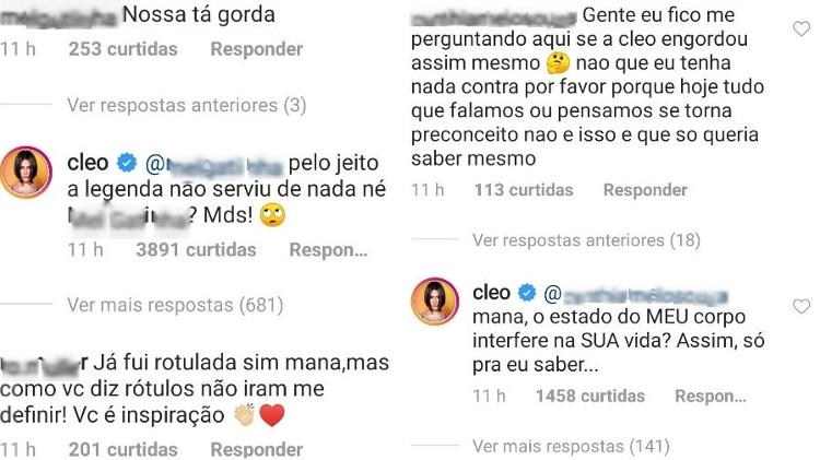 Cleo Pires rebate comentários - Reprodução/Instagram - Reprodução/Instagram
