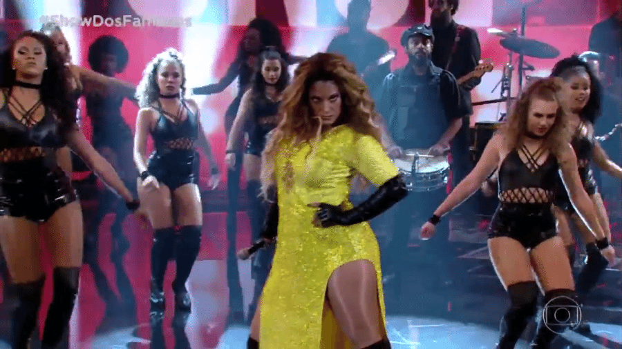 Helga Nemeczyk se apresenta como Beyoncé no  Dança dos Famosos - Reprodução/TV Globo
