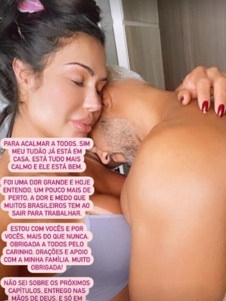 Gracyanne Barbosa postou foto com Belo no ombro e disse que "próximos capítulos" estão na mão de Deus - Reprodução/Instagram
