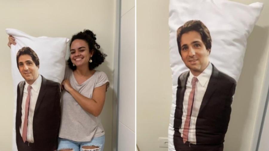 Barbara Figueiredo ganhou um travesseiro personalizado com Guga Chacra - Reprodução/Instagram