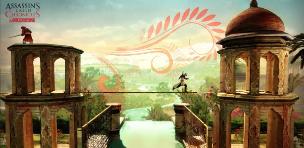 Com arte estilizada, os belos cenários de "Assassin"s Creed Chronicles: India" lembram os clássicos "Prince of Persia" do passado - Divulgação