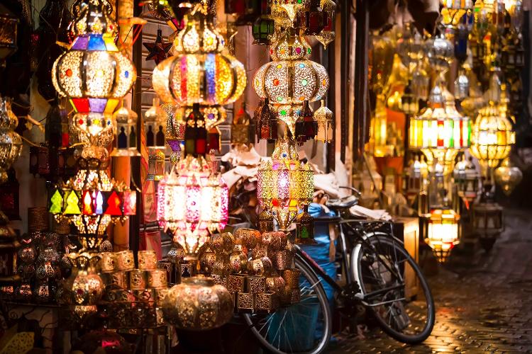 O Mercado de Marrakech, no Marrocos