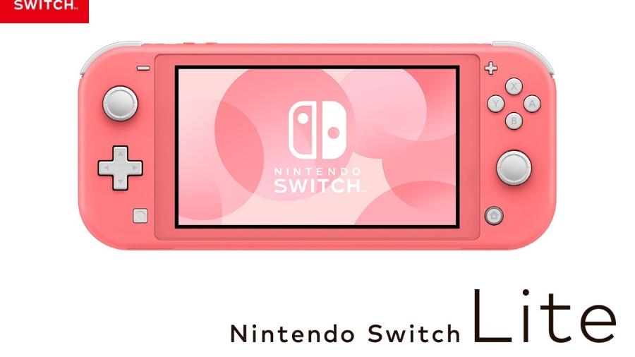 Nintendo Switch Lite na versão coral - Divulgação/Nintendo