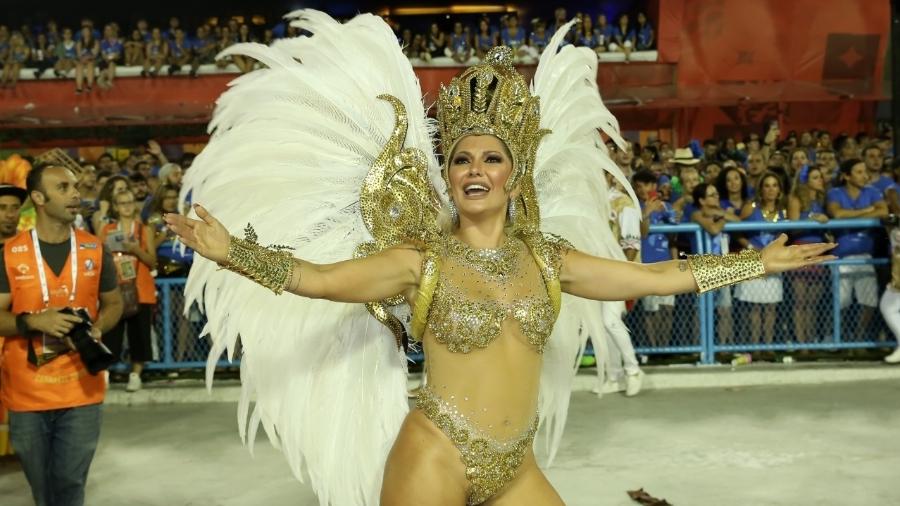 Antonia Fontenelle desfilou pela Grande Rio em 2020 - ROBERTO FILHO / BRAZIL NEWS.