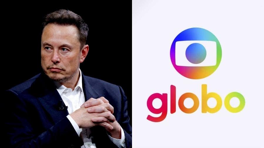 Elon Musk demonstrou interesse na ideia de comprar a TV Globo - Gonzalo Fuentes - 16.jun.2023/Reuters; Divulgação/TV Globo
