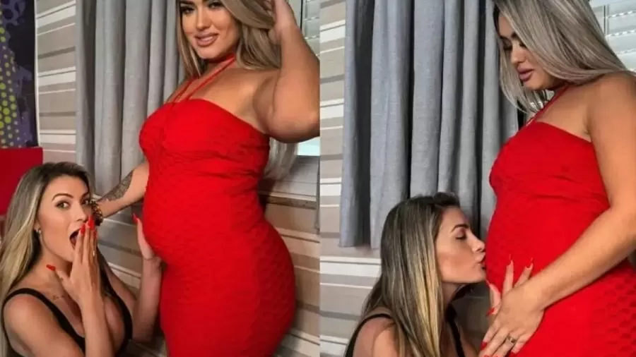 Grávida de 5 meses? Conheça a modelo que gravou com Andressa Urach