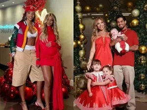 Looks vermelhos, fotos em família: como foi o Natal dos famosos em 2024