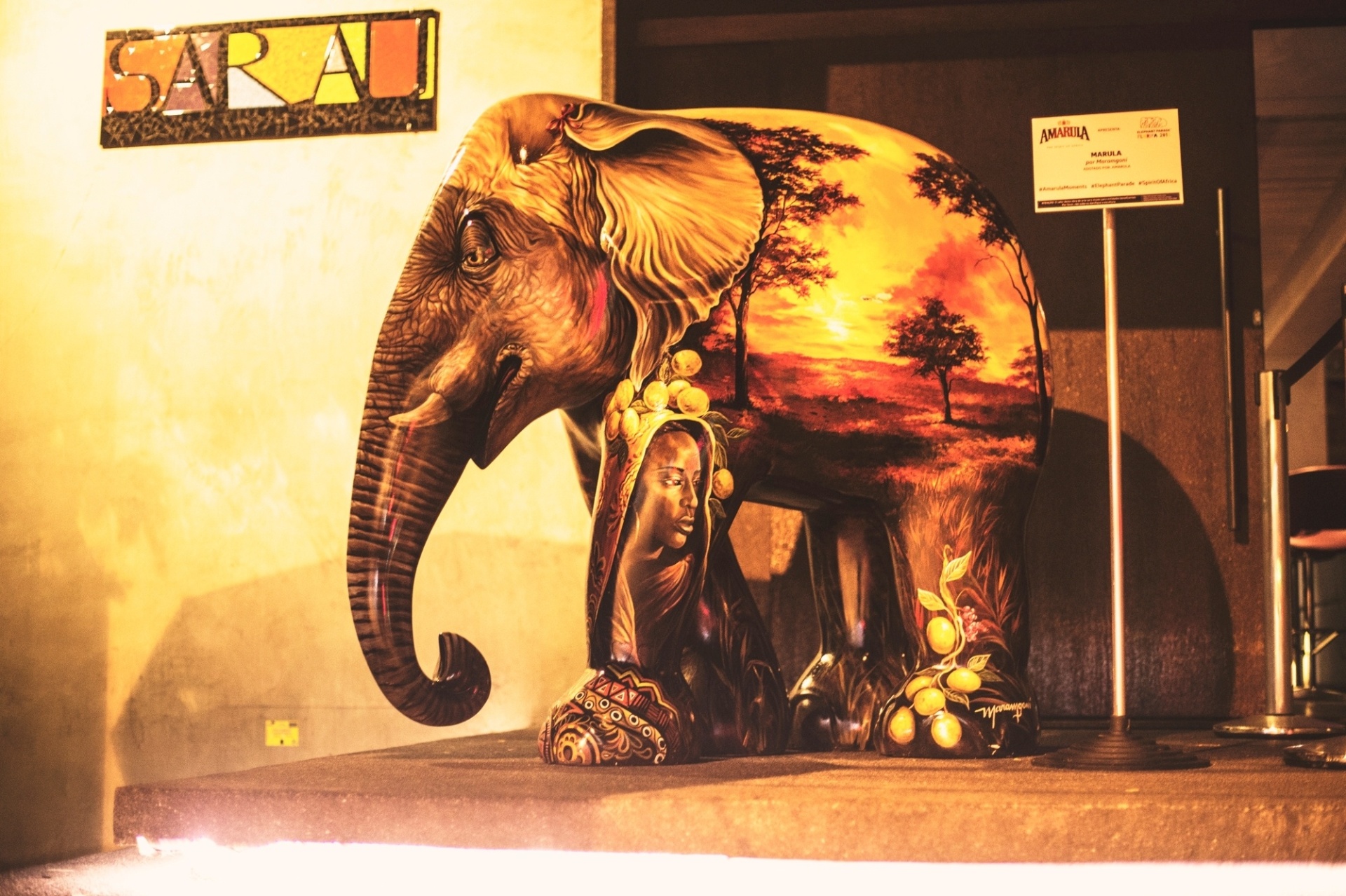 Elefante Marula, do artista Marangoni, no Sarau (av. Brigadeiro Luís Antônio, 4764 - Jardim Paulista) - Divulgação